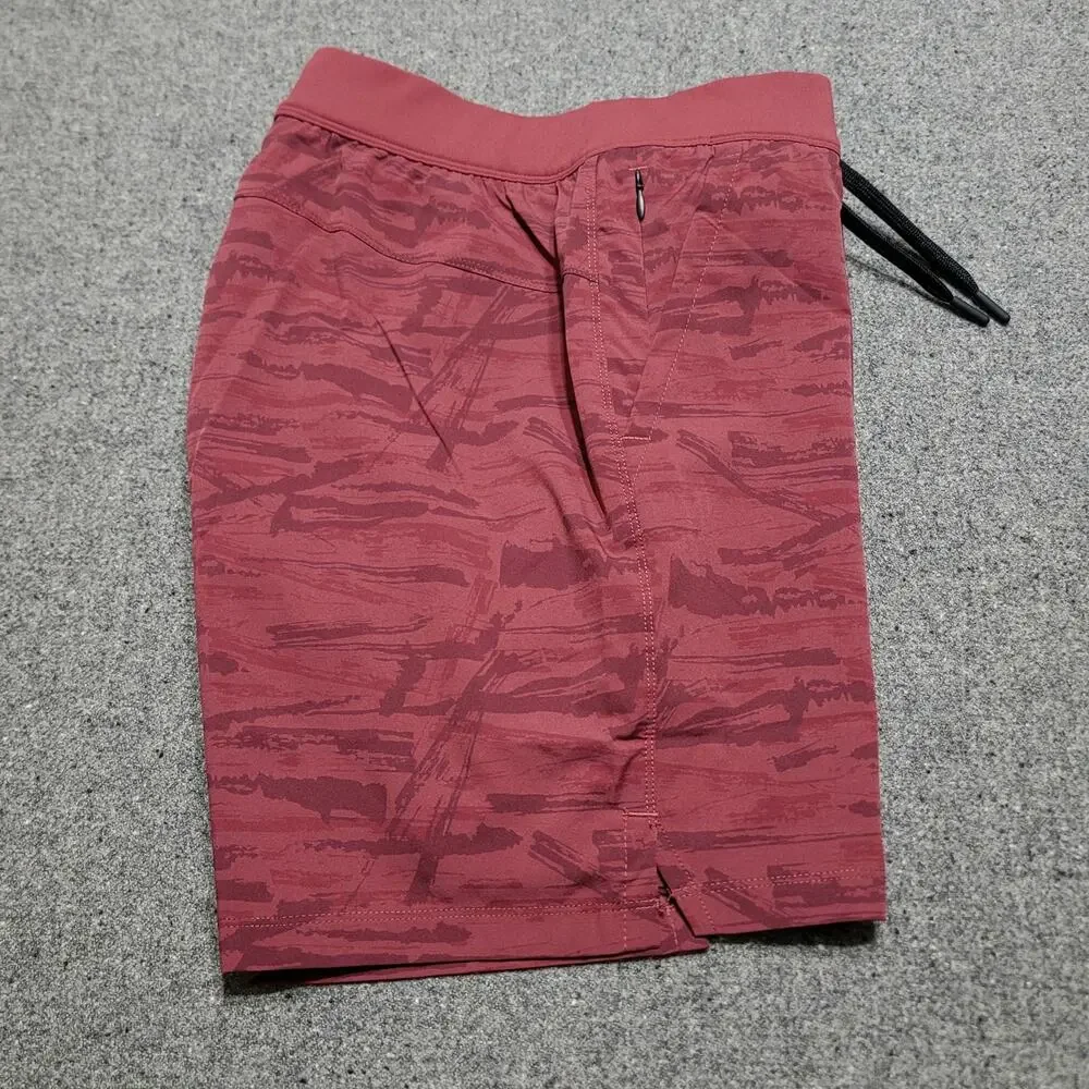 Public Rec Shorts Mens 30 Red Flex Lined Performance Stretch Elastic Waist 7